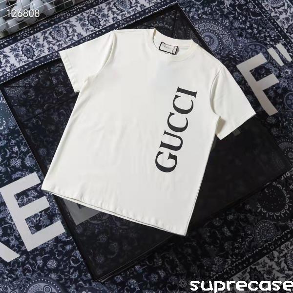 グッチ Tシャツ 2022新品 男女兼用 Tshirt シンプル Gucci ロゴプリント ブラント ペアルック tシャツ