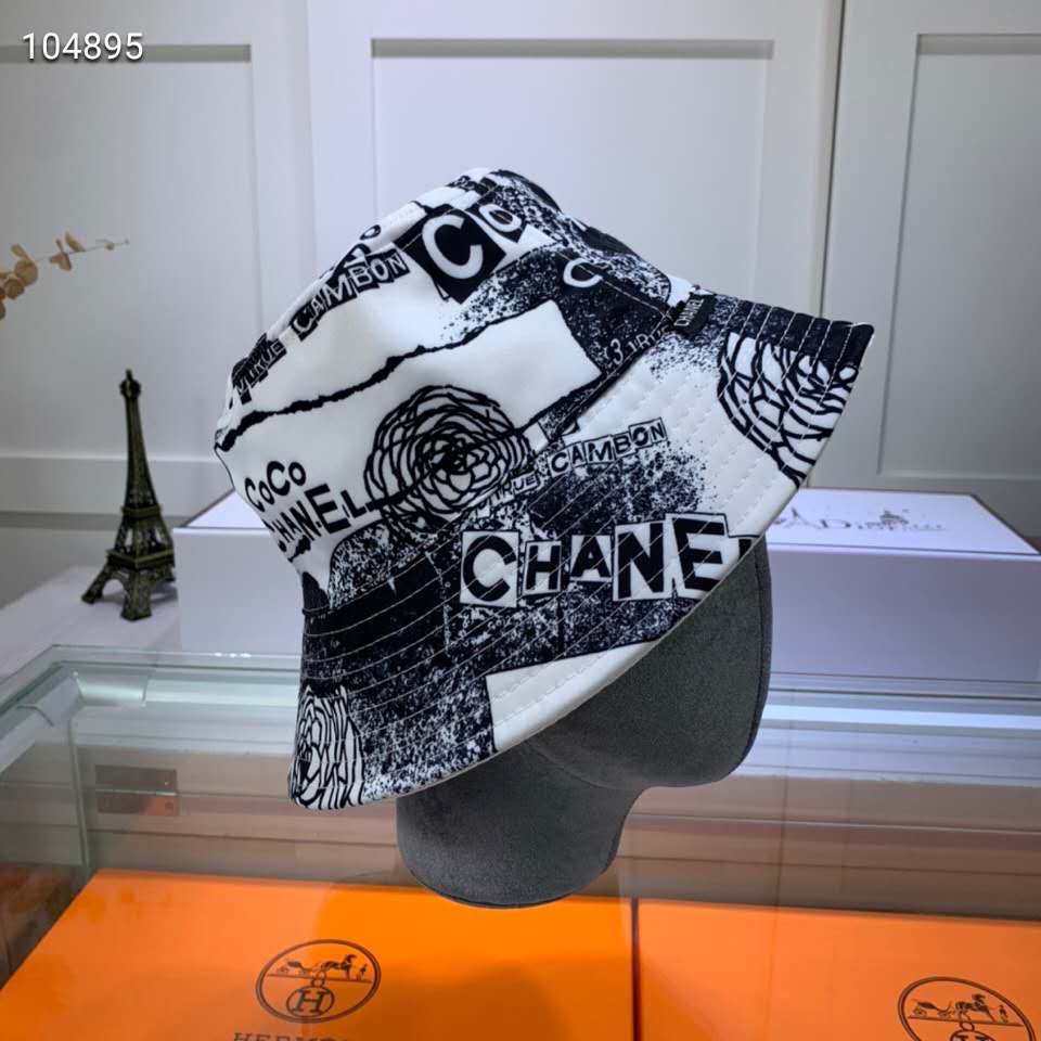 シャネル/CHANEL バケットハット メンズ レディース ブラント 帽子 UVカット 白 ホワイト 黒 ブラック