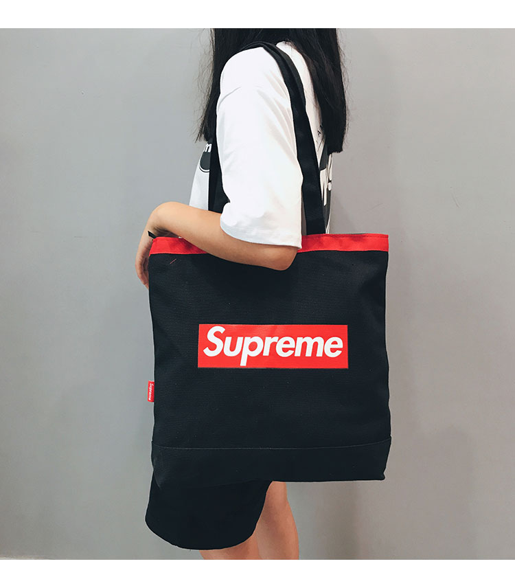 シュプリーム エコバッグ トートバッグ 帆布 ファスナー付き Supreme バッグ 激安