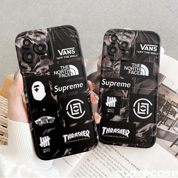 Supreme x ノースフェイス コラボ iPhone13/13 Pro ケース アイフォン12/12プロマックス ケース Supreme The North Face iPhone11/11pro max保護カバー