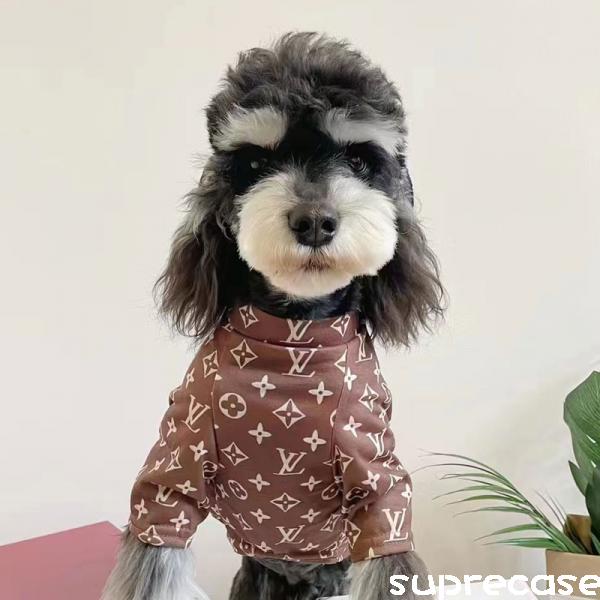 ルイヴィトン 犬の服 ブランド 犬のTシャツ モノグラム LV ペット服 ドッグウェア 春夏秋 小型犬 中型犬