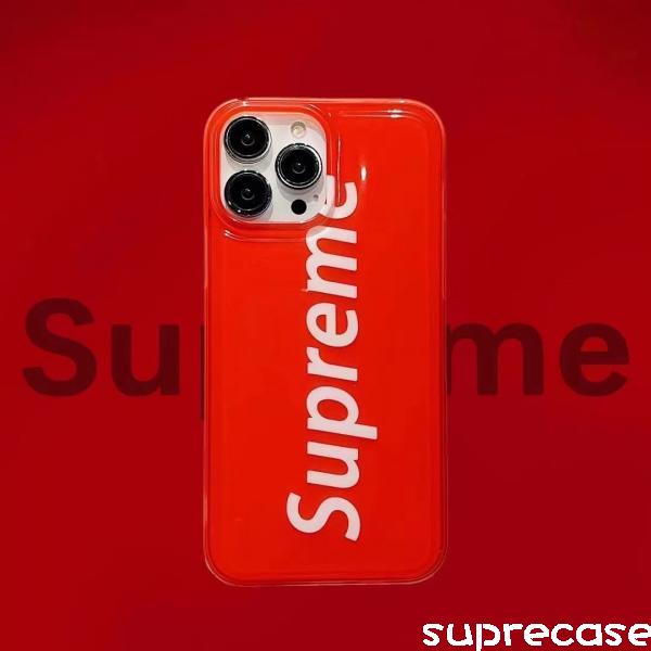 SUPREME iPhone14/14 Pro Maxケース 半透明 シュプリーム iphone14pro/13/13pro maxカバー オシャレ