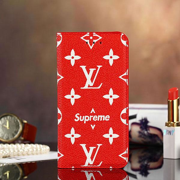 ルイヴィトン supreme iPhoneケース 手帳 シュプリーム-