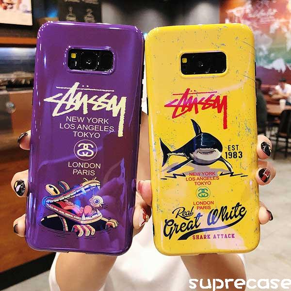 ステューシー iphone xr/xs maxケース 個性 ブランド stussy ギャラクシー note9ケース 男女兼用 iphone  x/xsケース stussy galaxy s9/s8 plusカバー 若者向け