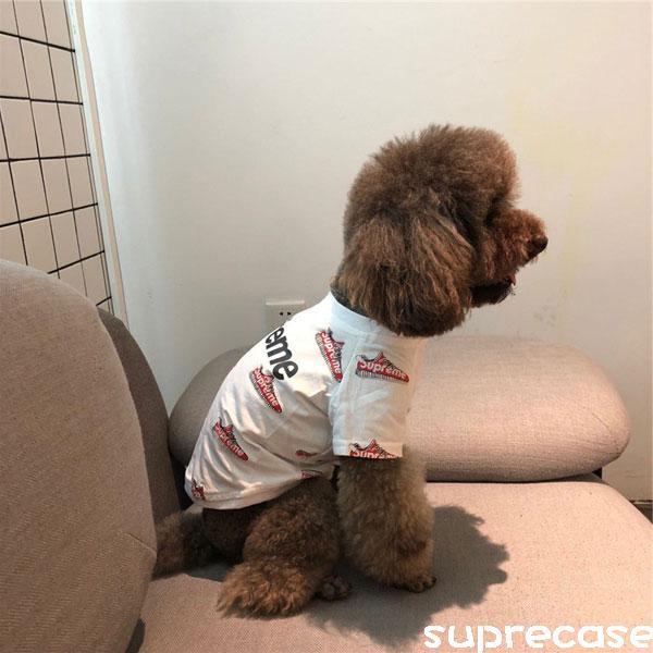 シュプリーム 犬服 Tシャツ ドッグウェア ブラント ペット服 supreme 猫服 可愛い 半袖 tシャツ 春夏 犬の洋服 小型犬 中型犬