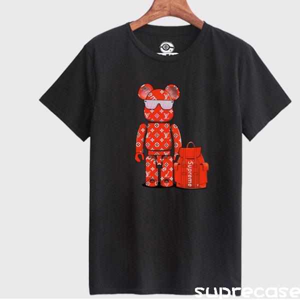 Supreme lvコラボ Tシャツ 半袖 プリント ロゴTシャツ メンズ