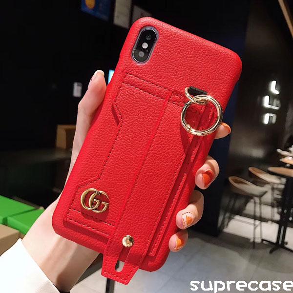 グッチ iphone xs maxケース アイフォンxs/xカバー バンド付き GUCCI iphone xrケース ブラント iphone  x/8/7 plusケース GGロゴ カップル