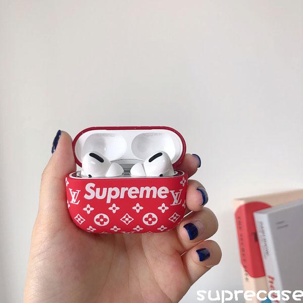 新品 シュプリーム ルイヴィトンコラボ Airpods3ケース Apple AirPods Proケース AirPodsカバー　AirPods  3/2/1 世代 対応 耐衝撃 収納 エアーポッズ プロケース 送料無料