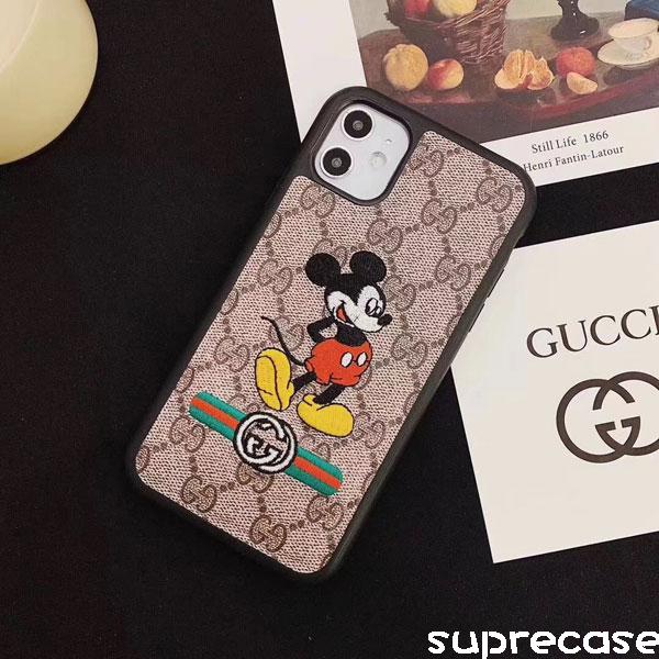 グッチ ミッキーコラボ iPhone11Proケース 可愛い ミッキー iPhone11/11pro maxカバー DISNEY Mickey  GUCCI iPhone xr/xs/xs maxケース ブラント 送料無料