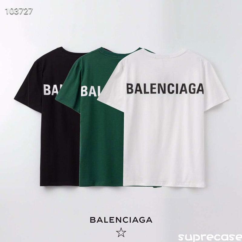 BALENCIAGA Tシャツ 新品 メンズ レディース Tシャツ バレンシアガ 半袖 tシャツ シンプル ブランド ペアルック ティーシャツ 綿  多色選択可