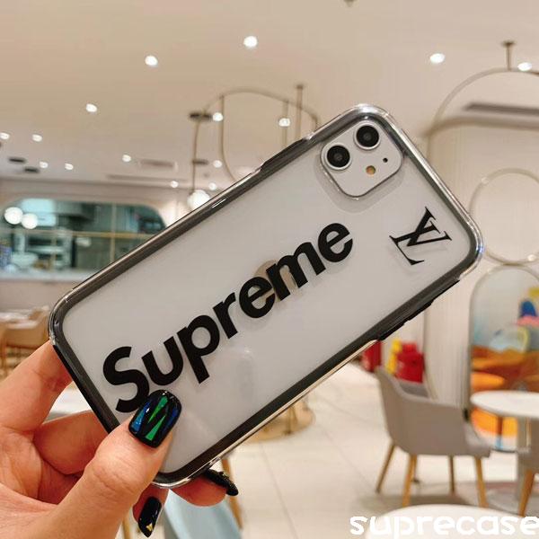 シュプリームとヴィドンコラボ iPhone11/11pro max ケース 透明ケース iphone11proカバー Supreme iphone  xr/xs maxケース LV iphone x/8/7 plusケース