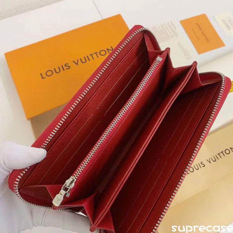 supreme LOUIS VUITTON 長財布 二つ折り 赤 - 小物