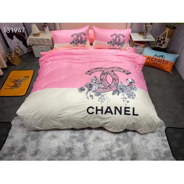 シャネル ベッドカバー 寝具カバー 4点セット ダブルサイズ
