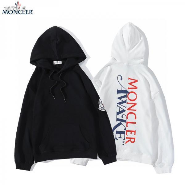 モンクレール パーカー ロゴ プルオーバー カジュアル 大人気　MONCLER フード スウェット パーカー メンズ レディース 春秋服 送料無料