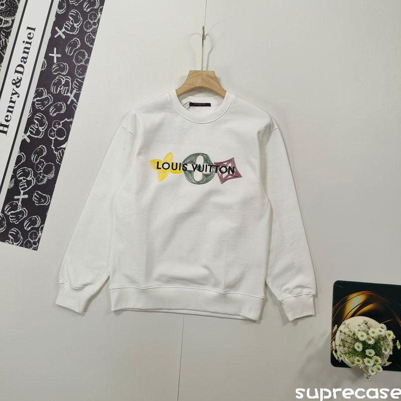 ルイヴィトン トレーナー 刺繍長袖Tシャツ メンズ レディース