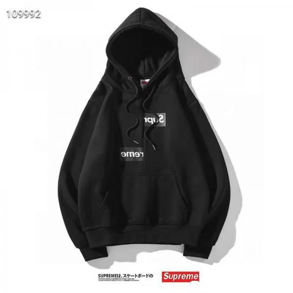 SUPREME パーカー　裏起毛　厚手　男女兼用　size mediumパーカープルオーバー