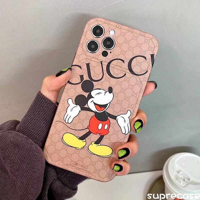 GUCCI ディズニーコラボ iPhone12pro max/12ケース 可愛い グッチ iPhone12pro/12ミニカバー ドナルドダック  ミッキー iphone11/11pro/11pro maxケース