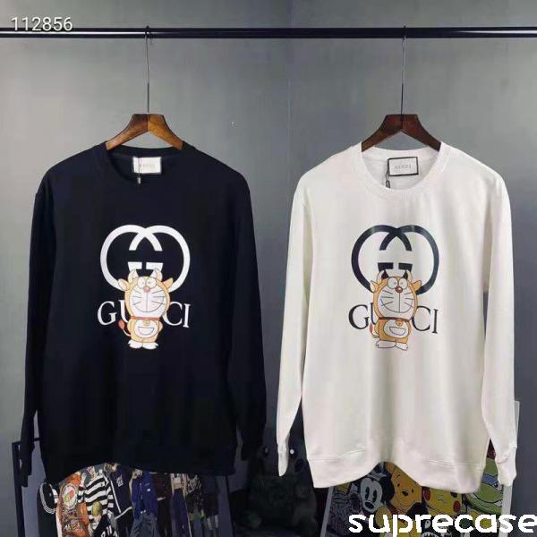 グッチ ドラえもんコラボ トレーナー 長袖Tシャツ ユニセックス GUCCI Doraemon スウェット パーカー プルオーバー ペアルック