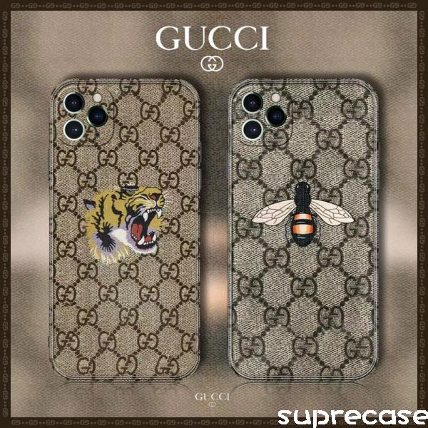 ブランド iPhone13/13pro max/12/12pro maxケース グッチ タイガー ハチミツ付き iphone12proカバー  GUCCI iphone11/11pro maxケース アイフォン11プロ保護カバー