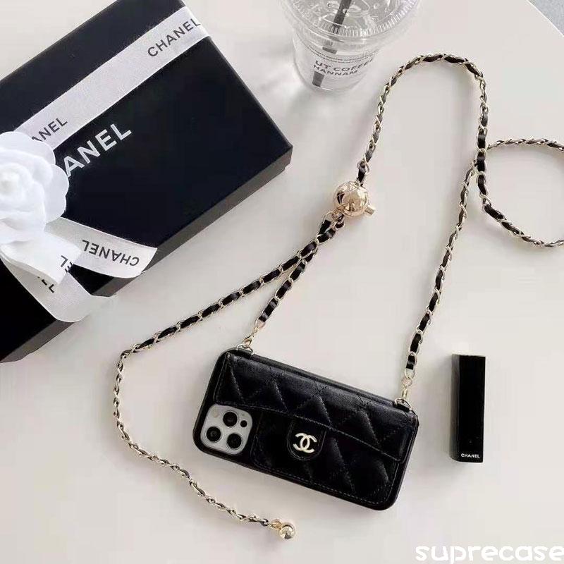 CHANEL スマホケース iPhone 12/12 Pro ショルダータイプホックポケット×１