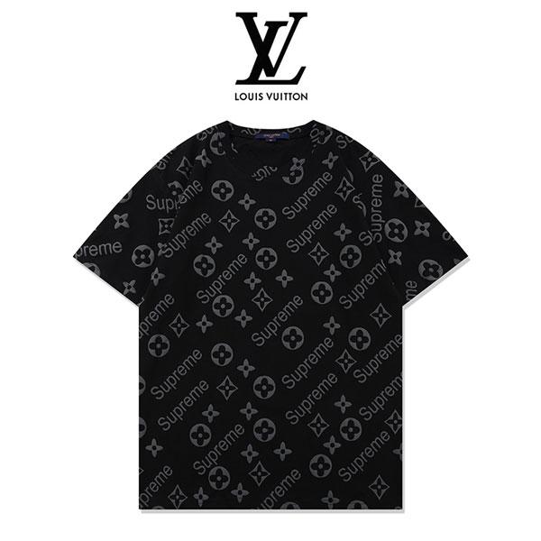 シュプリーム ルイヴィトンコラボ Tシャツ ブランド コピー Supreme LV