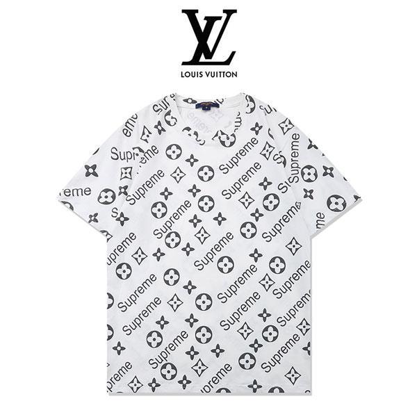 ファッション【美品】supreme、LOUIS VUITTONコラボTシャツ