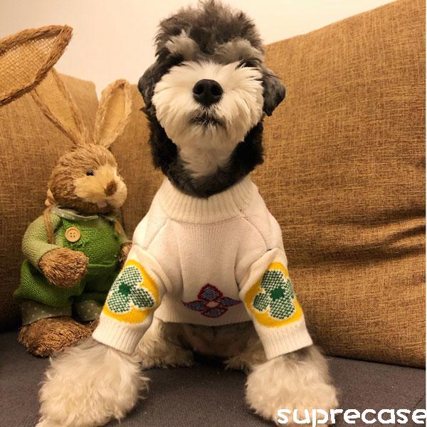 ルイヴィトン 犬の服 犬用セーター ペット服 秋冬 ブラント ヴィトン