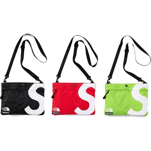 シュプリーム Supreme SUPREME×THE NORTH FACE 20AW S Logo Shoulder Bag ノースフェイスコラボ ショルダーバッグ ナイロン ブラック×ホワイト