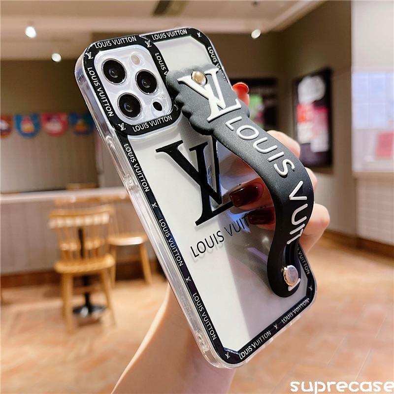 ルイヴィトン iPhone13/13pro/12pro/12ケース ハンドベルト付き アイフォン12プロマックスケース LV  iPhone11/11pro max透明ケース