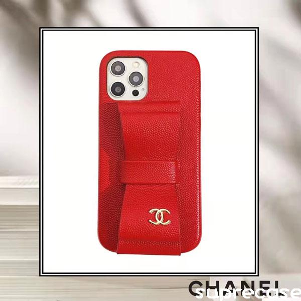 Chanel iPhone13/13pro max/12ケース 蝶結び リボン シャネル iphone12proレザーケース 可愛い シャネル  アイフォン11pro/11pro max保護カバー