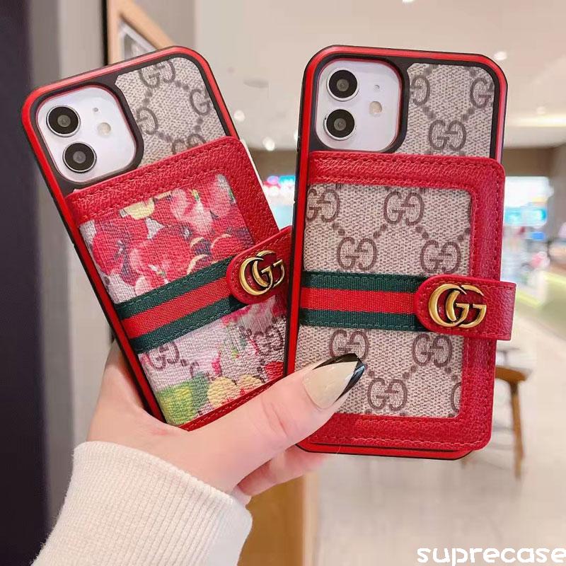 オシャレ グッチ iPhone13/13proケース カードポケット付き Gucci