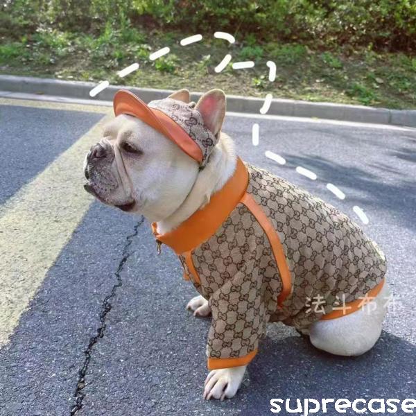 GUCCI ペット服 犬服 帽子付き 可愛い グッチ ドッグウェア 犬猫服 犬の服 ペットウェア 前開き ファスナー付き オーバー 着脱簡単