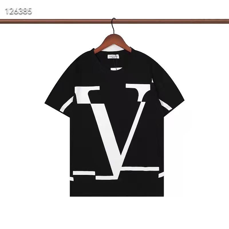660センチ身幅VALENTINO ヴァレンチノ 20SS VLTN LOTO TEE S/S PV0MG10V3LE 胡乱とロゴプリント半袖Tシャツ カットソー ブラック