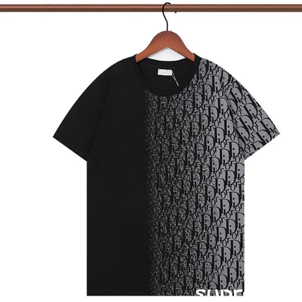 ディオール Tシャツ 半袖 ブランド tシャツ メンズ Dior プリントTシャツ ティーシャツ 男女兼用 レディース ユニセックス コットン ロゴ  シンプル