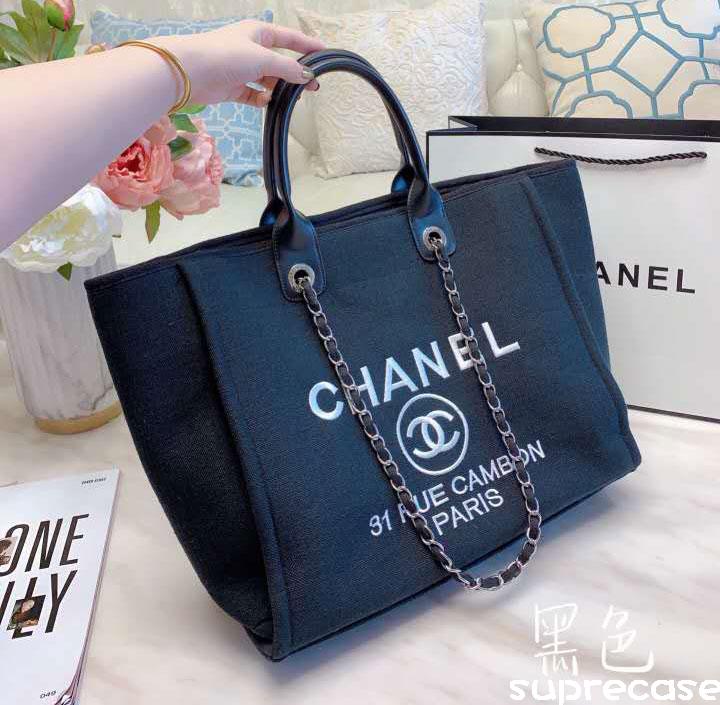 WEB限定デザイン Chanel シャネル ドーヴィルトートバッグ 大容量