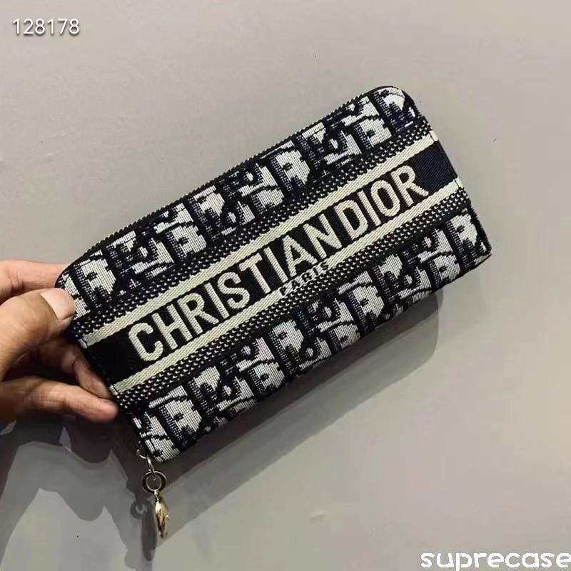 Christian Dior クリスチャンディオール オブリーク キャンバス ショルダーウォレット 長財布 20BBC119YSE ブラック by