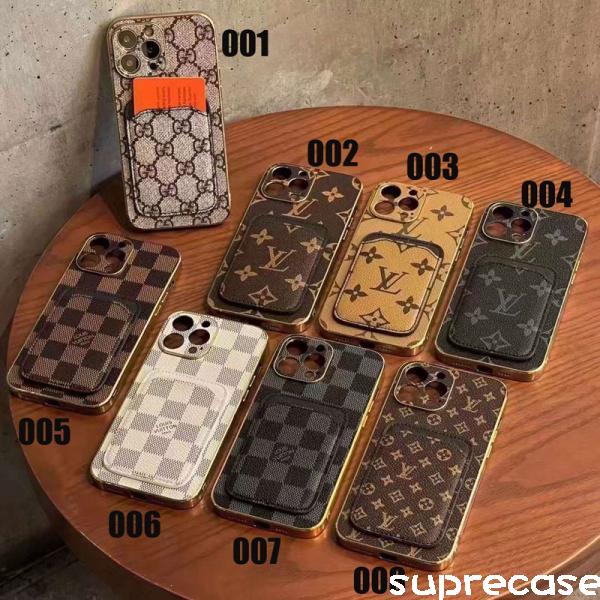 ルイヴィトン グッチ iPhone16/15/15プロケース カード入れ