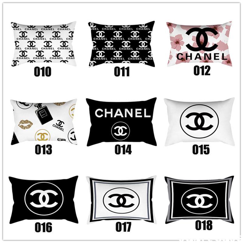 長方形 シャネル クッション カバー 腰当てクッション ソファ背当て