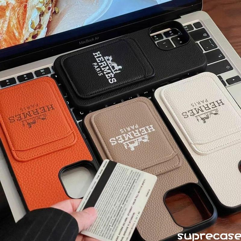 エルメスケース エルメス iphone17/17pro/16pro maxケース カード収納 ブランド