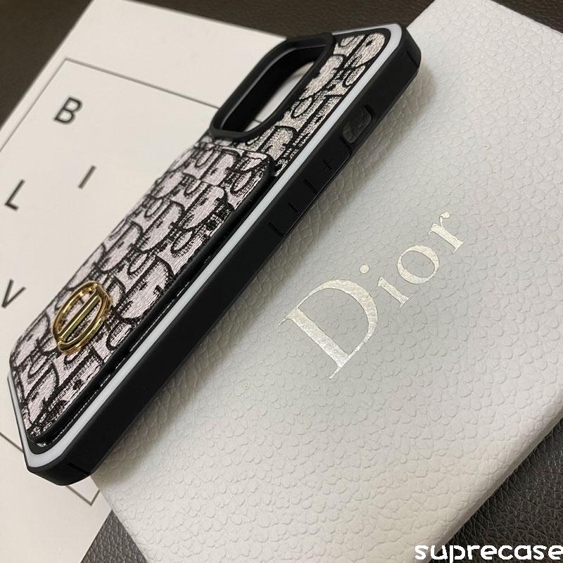 dior 風 iphone15 ケース iphone15pro/14pro ケース カード 収納