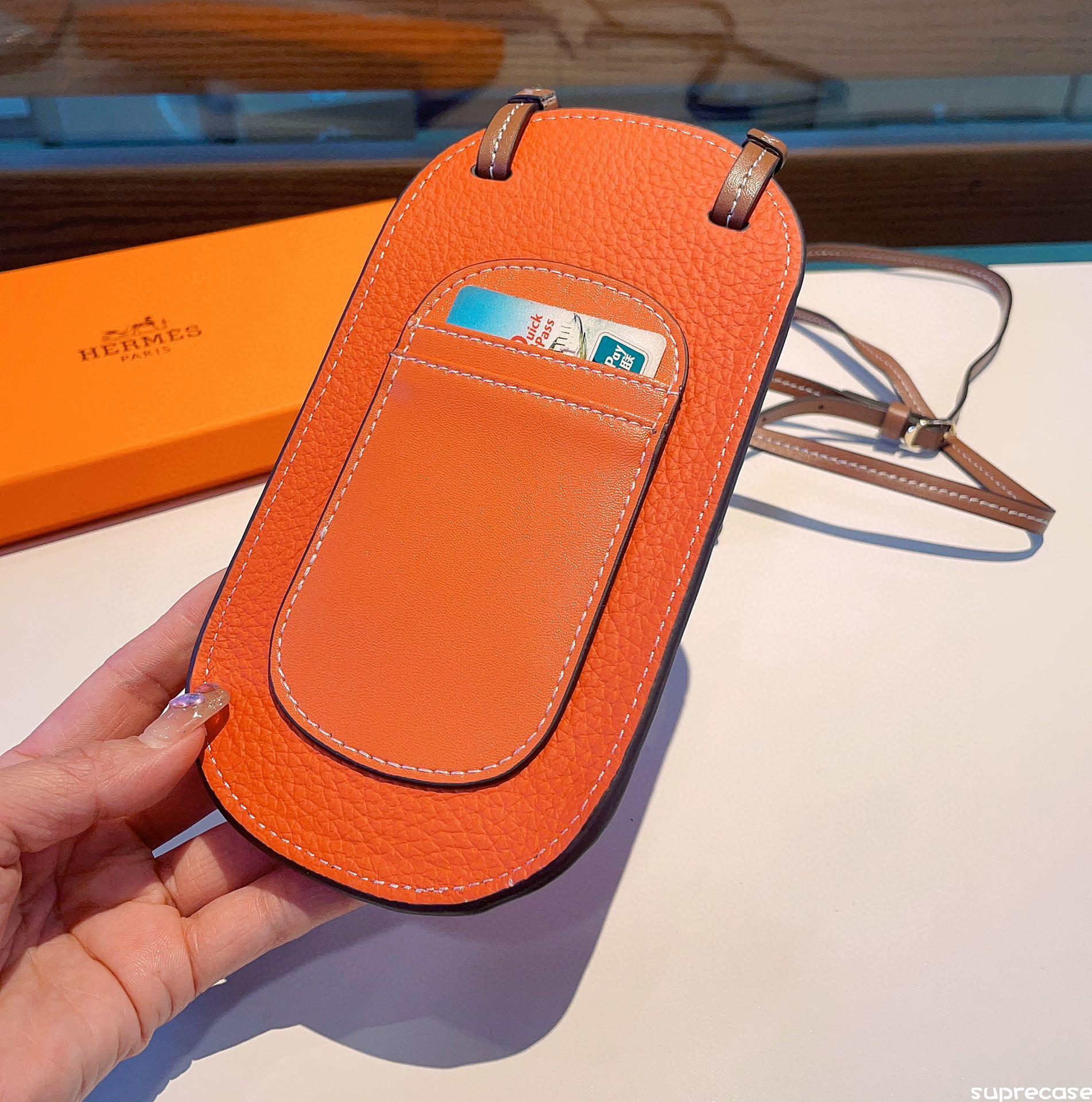 シンプル上品◎ HERMES スマホケース ショルダーバッグ エルメス スマホ ショルダー ケース hermes風 スマホポーチ ハイ