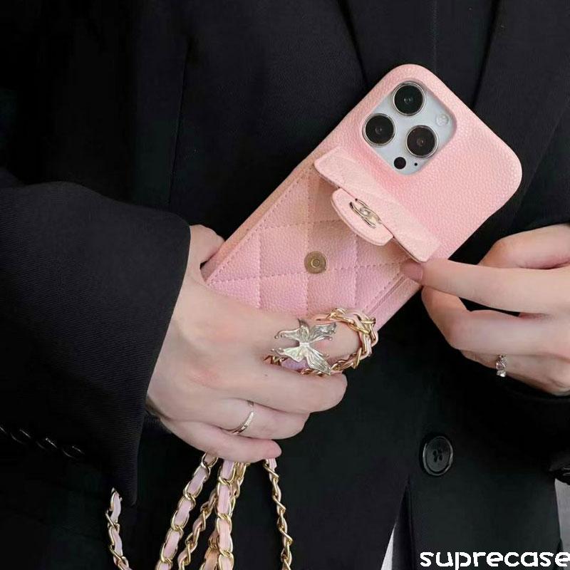 【毎日に寄り添う♪】CHANEL iPhone 16 Pro Max ケース シャネル iPhone16/16pro maxケース ショルダーチェーン付き